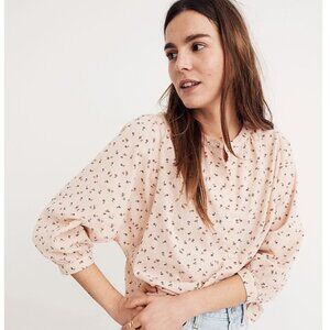 Madewell Delicate Floral Peasant Top